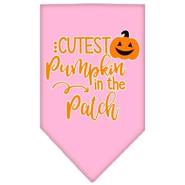 Mirage Pet Products Cutest Pumpkin in the Patch Screen Print BandanaLight Pink Small 66-426 SMLPK